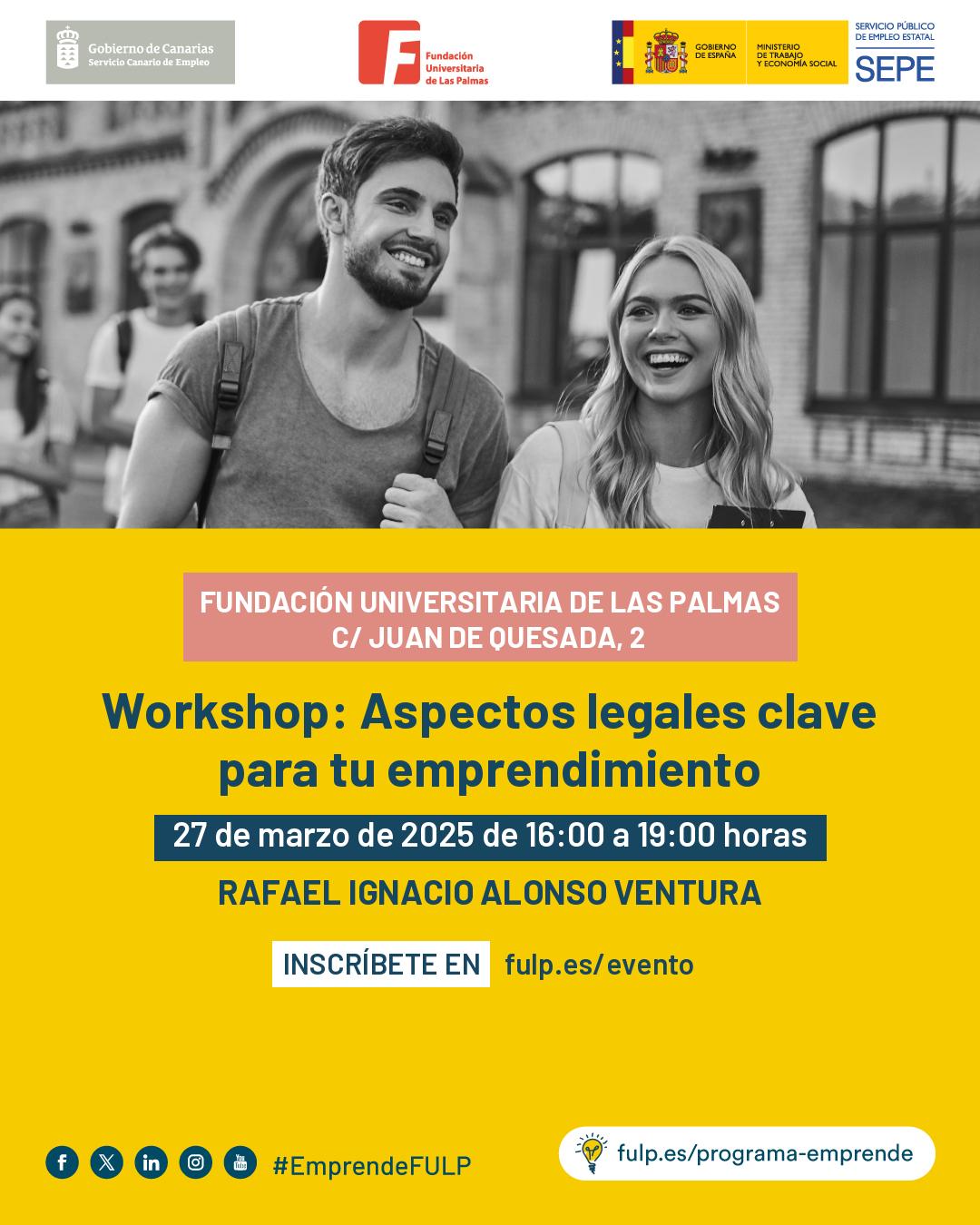 Workshop: Aspectos legales clave para tu emprendimiento Workshop: Aspectos legales clave para tu emprendimiento